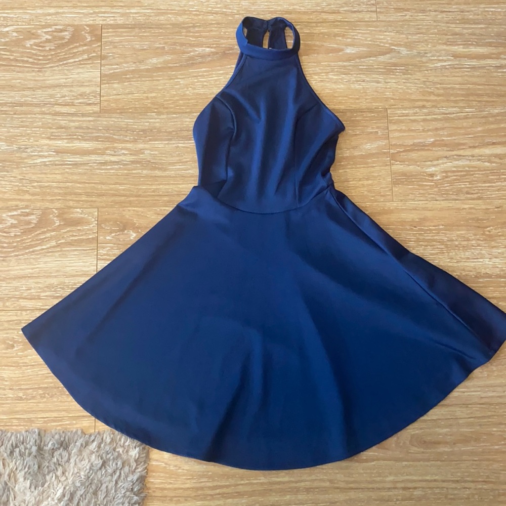 Charlotte Russe High Neck Fit and Flare Dress